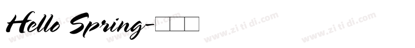 Hello Spring字体转换